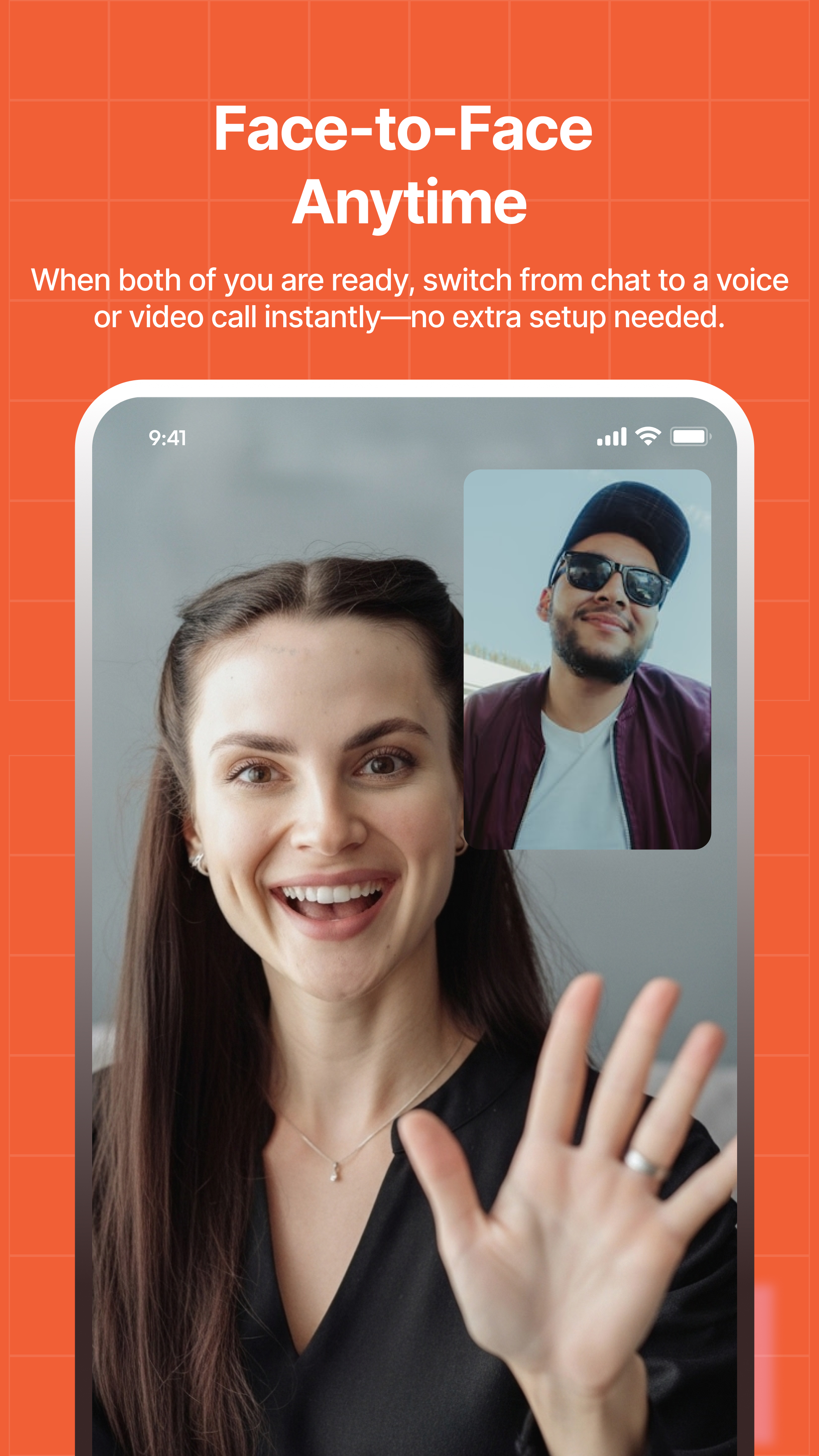 Ranchat poster showing instant random matching